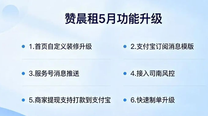 5月功能升级｜更新功能重磅上线！全链路赋能租赁商家